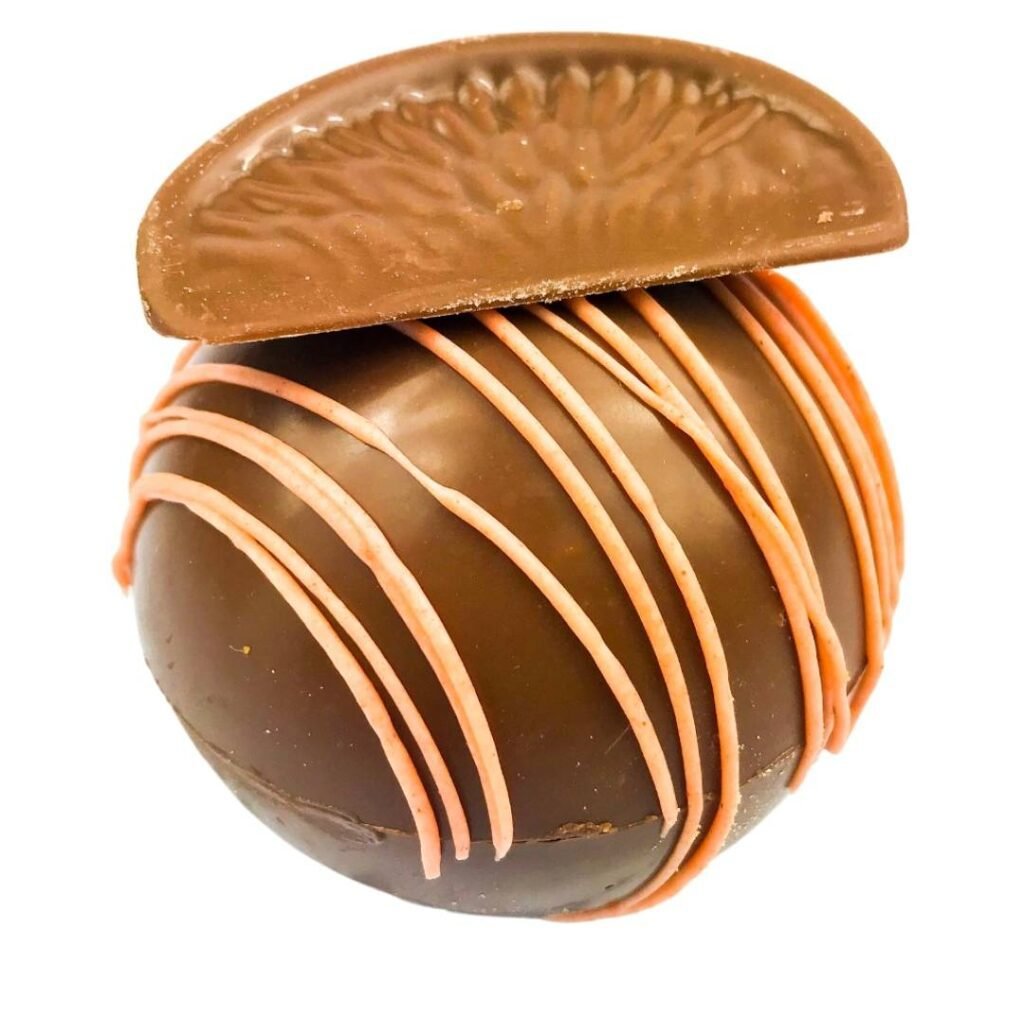 Calgary's best hot chocolate bomb flavours Chocolate Orange hot choc bomb